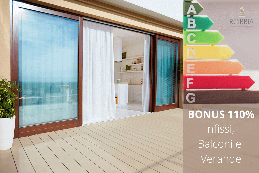 Bonus 110% per infissi, verande e balconi